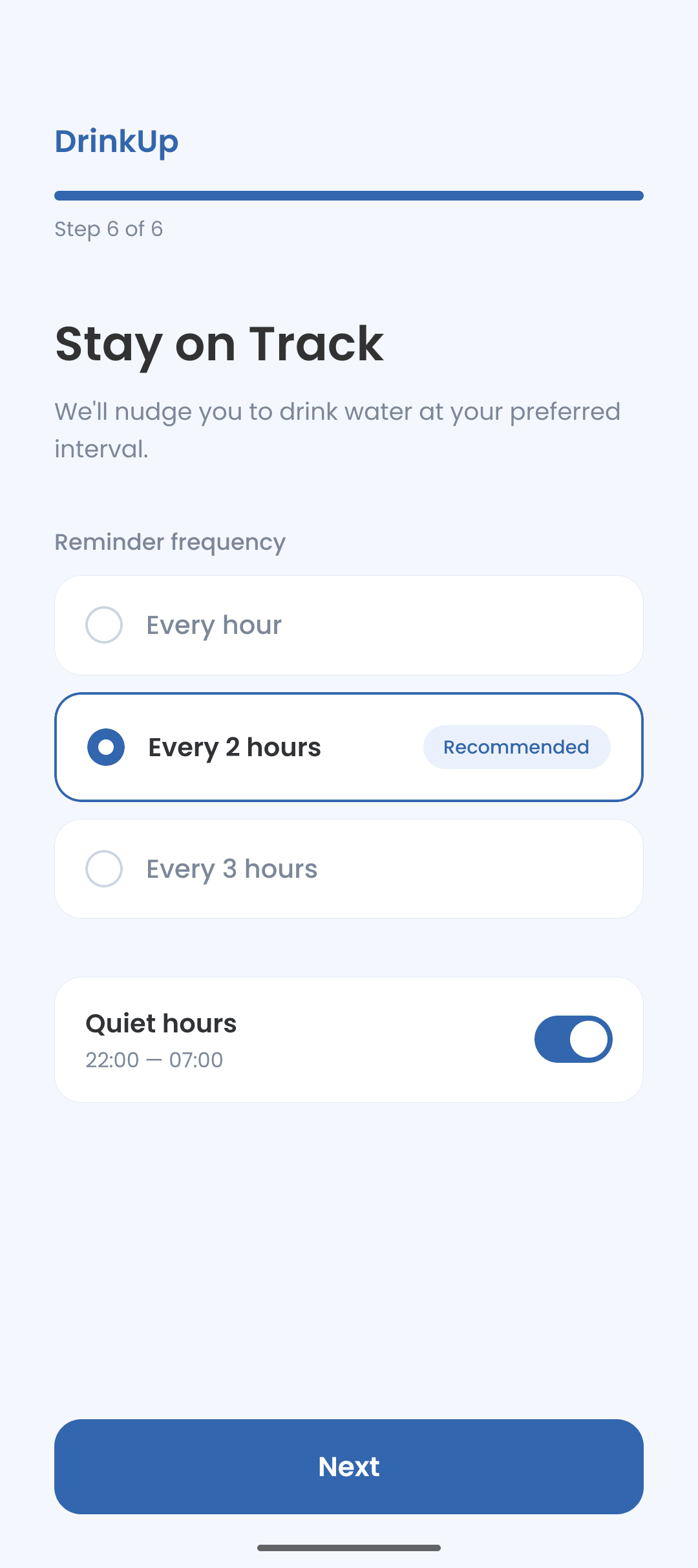 DrinkUp: Reminders